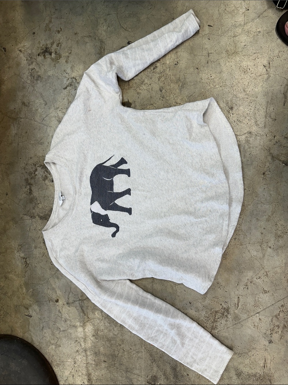 crown & ivy Light Gray Elephant Graphic Sweatshirt